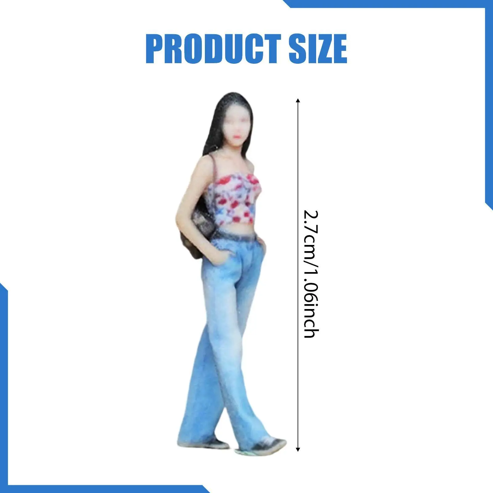 Figura de niña en miniatura realista para decoración y juego - imagen 3