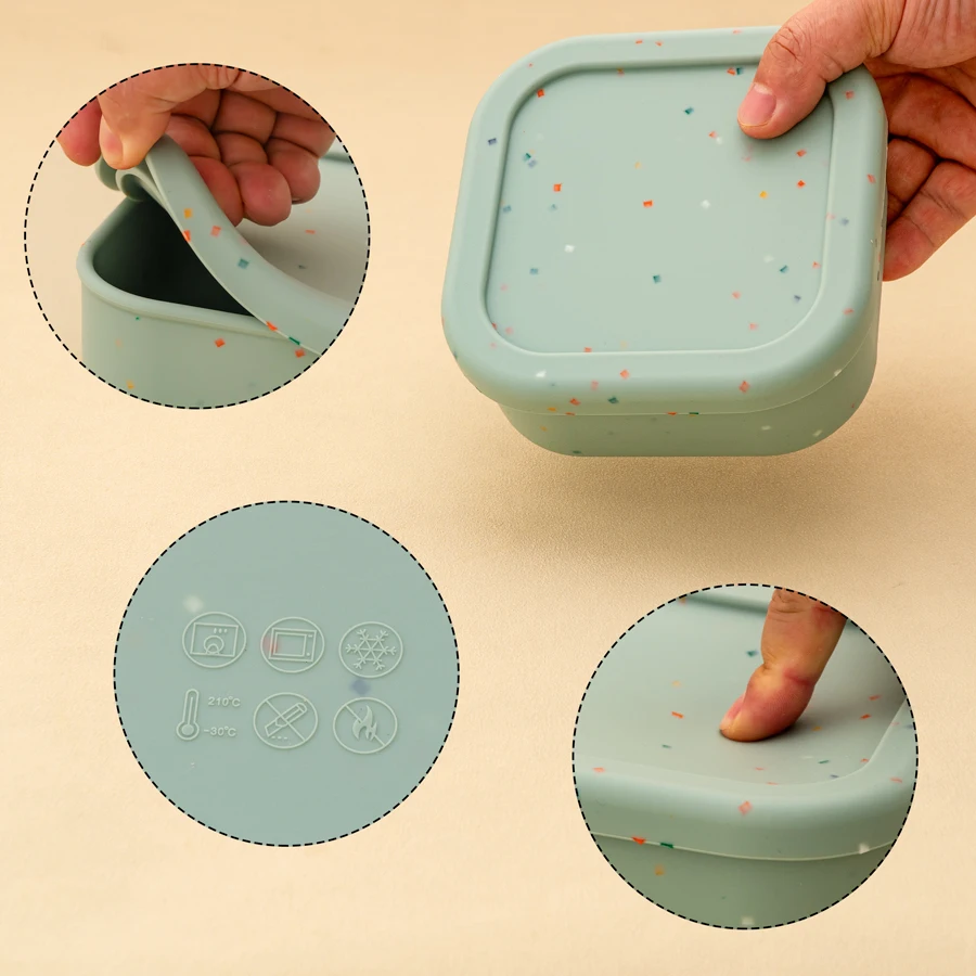 Cuenco de silicona con tapa para niños - Apto microondas sin BPA