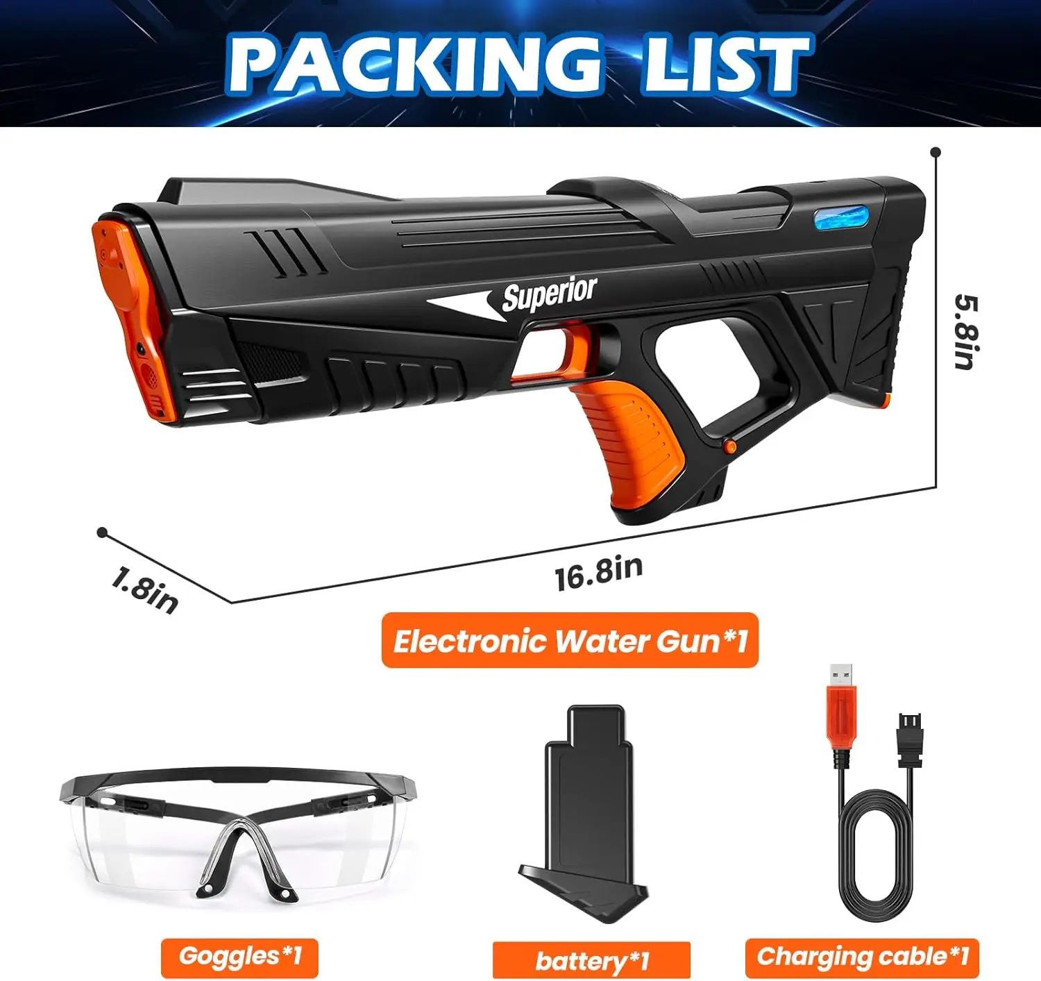 Pistola acuática para fiestas y actividades en piscina