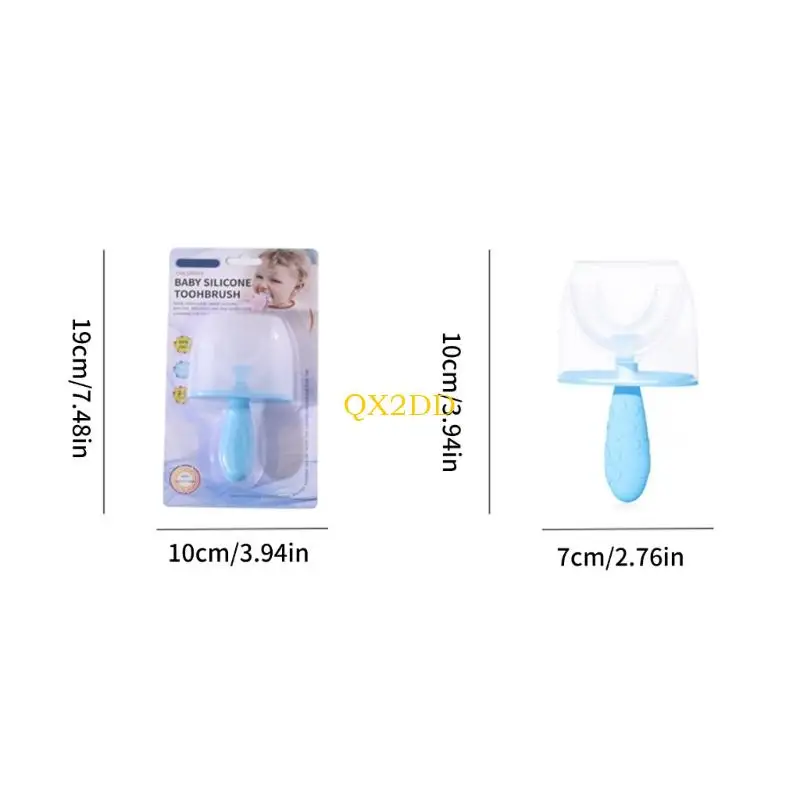 QX2D cepillo de dientes silicona para niños suave masticable - imagen 5