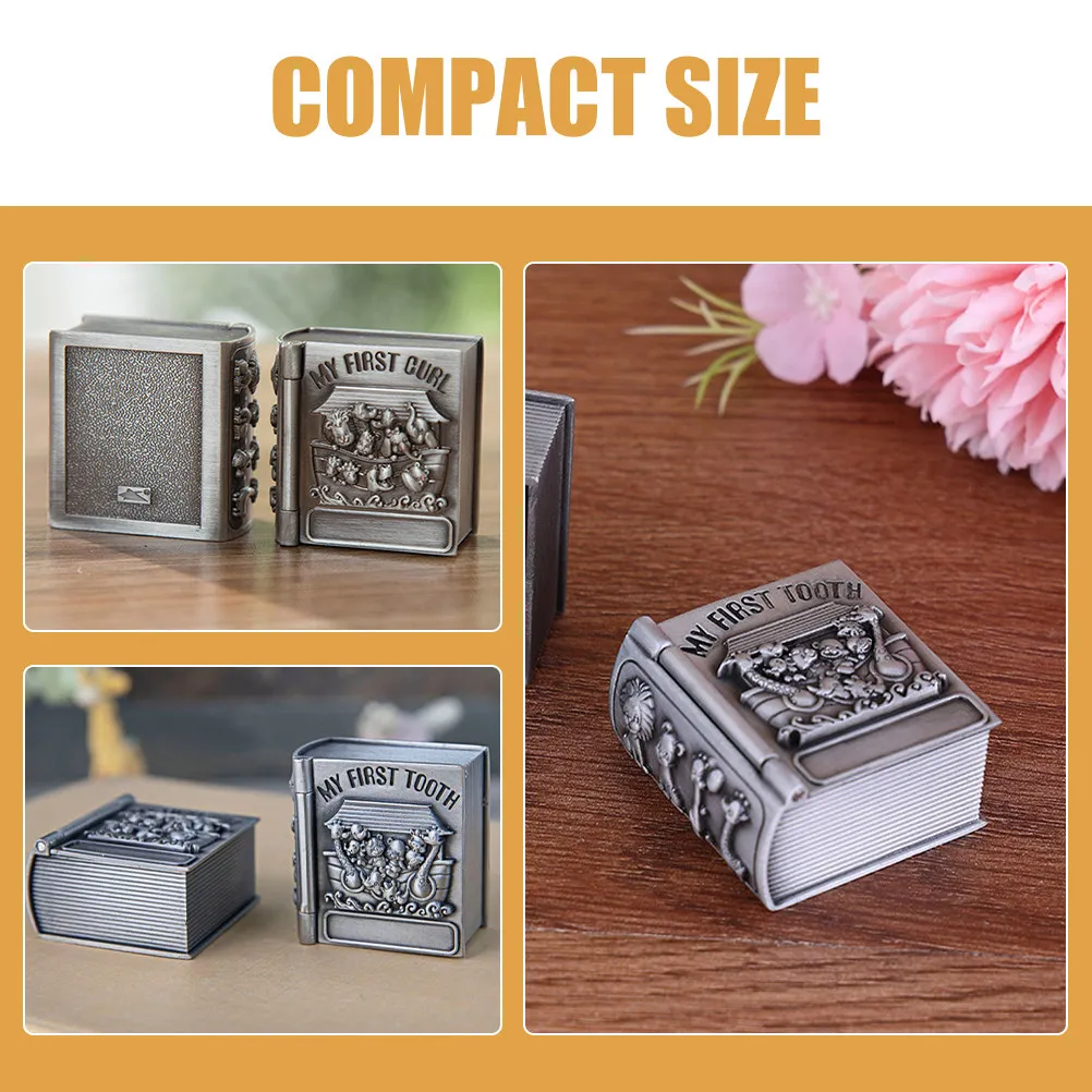 Caja recuerdo para dientes de leche de metal con relieve - imagen 3