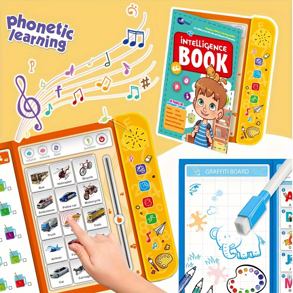 Libro táctil inglés niños con sonido bolígrafo – Regalo educativo - imagen 2
