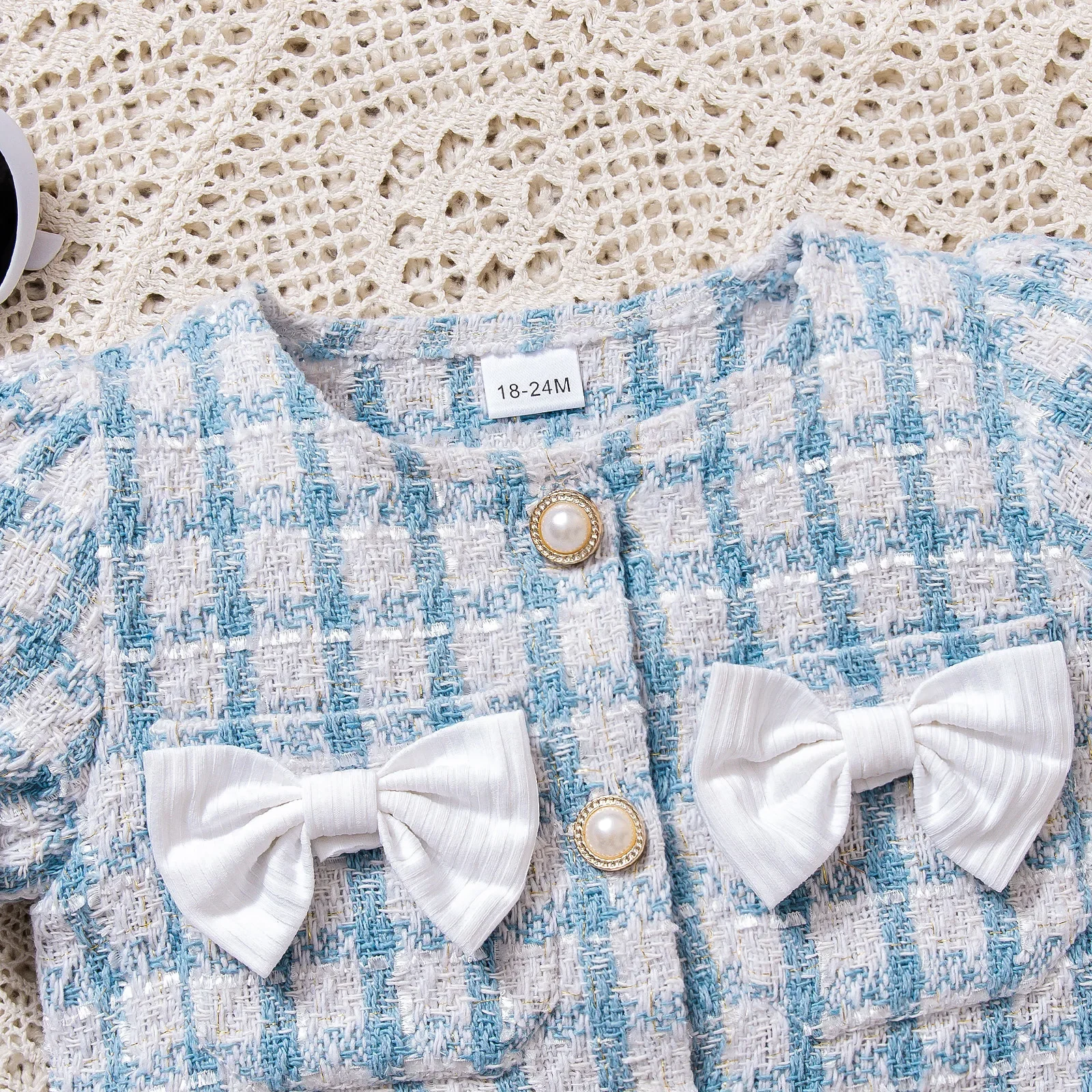 Conjunto verano bebé niña: camiseta a cuadros y vestido princesa - imagen 5