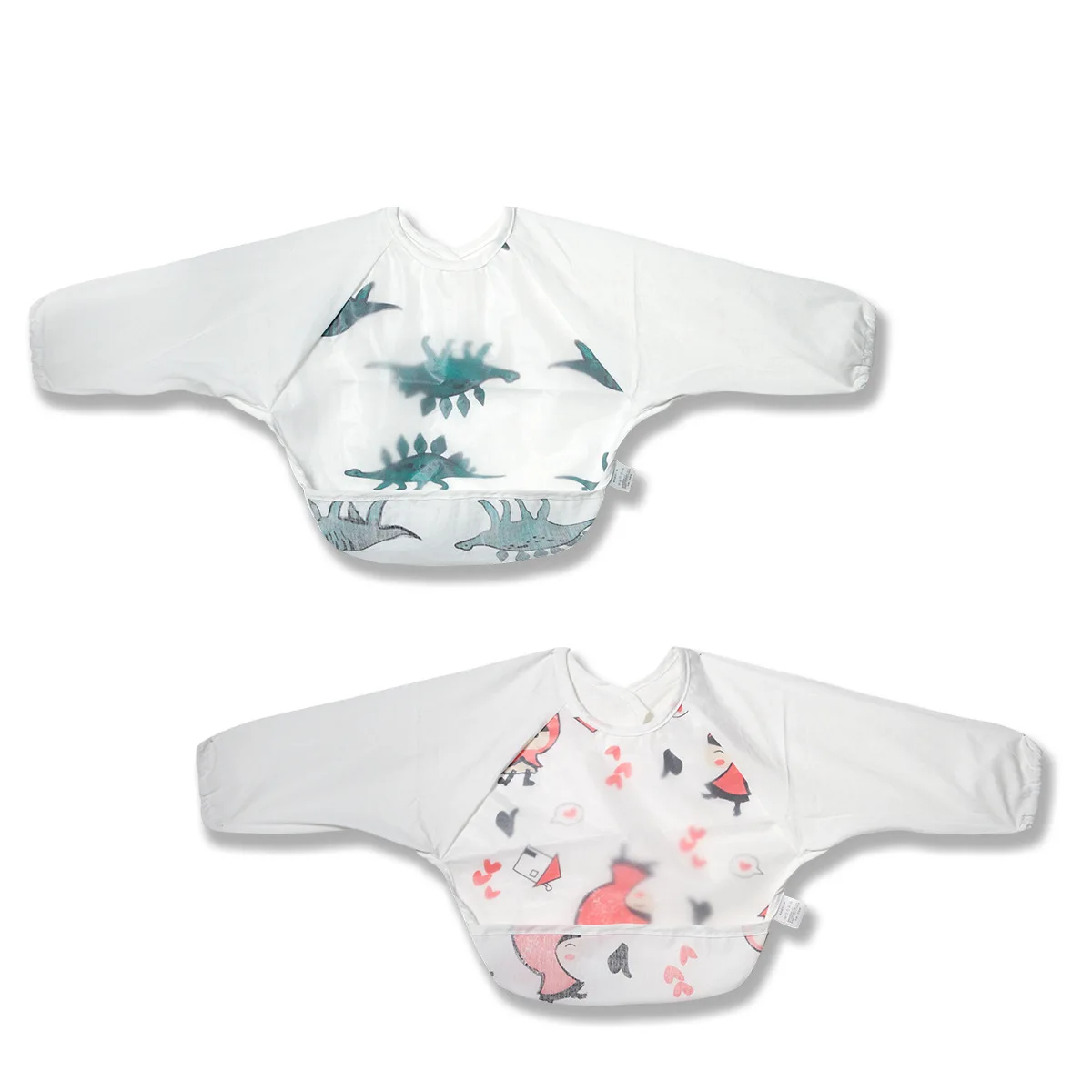 Babero impermeable de manga larga para bebés con bolsillo - imagen 5