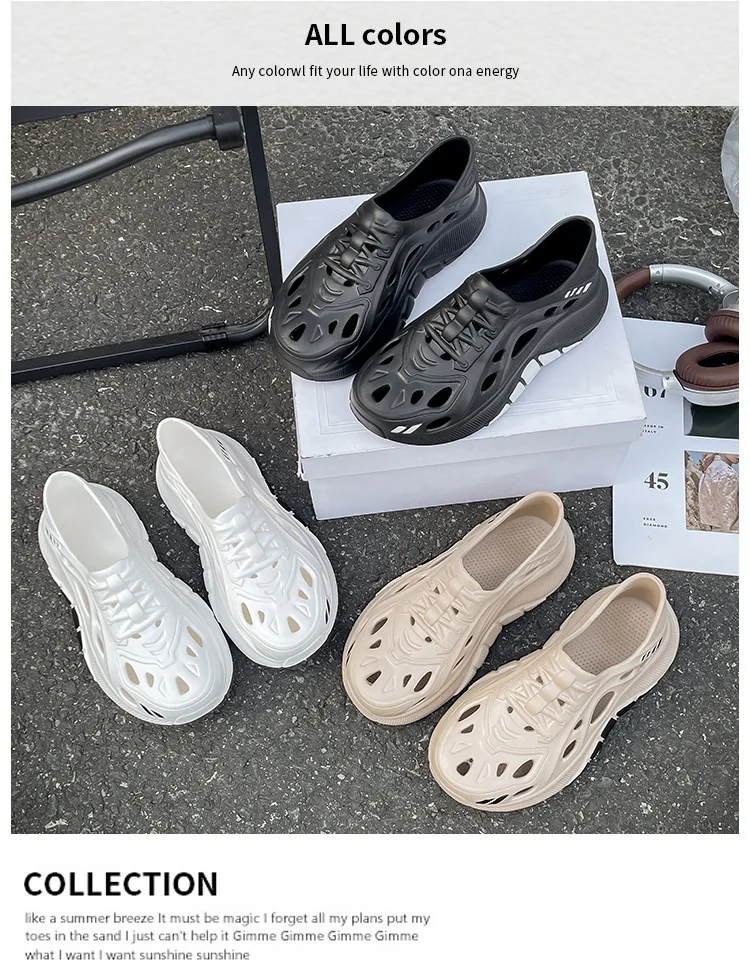 Opciones de color negro y blanco en sandalias de verano