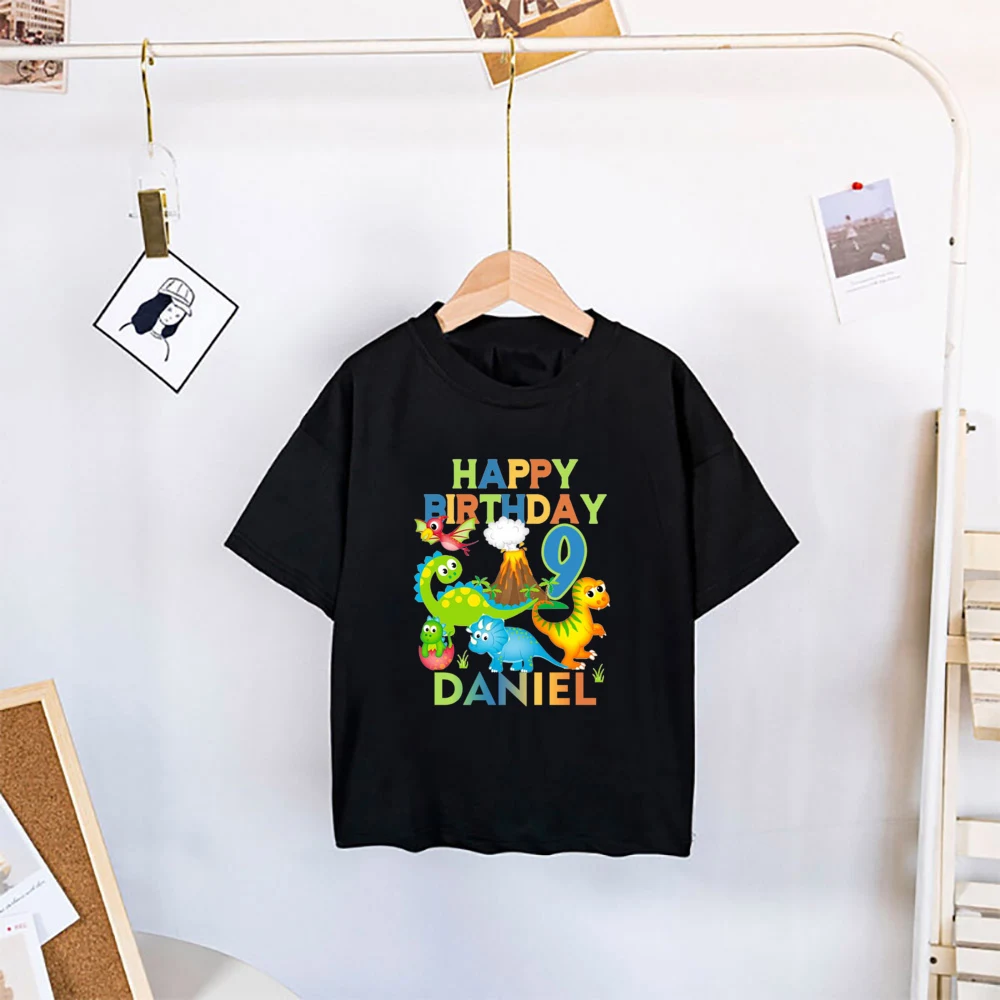 Camiseta infantil personalizada con dinosaurio de dibujos animados - imagen 5