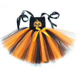 Disfraz de calabaza con tul para niña – bruja de Halloween