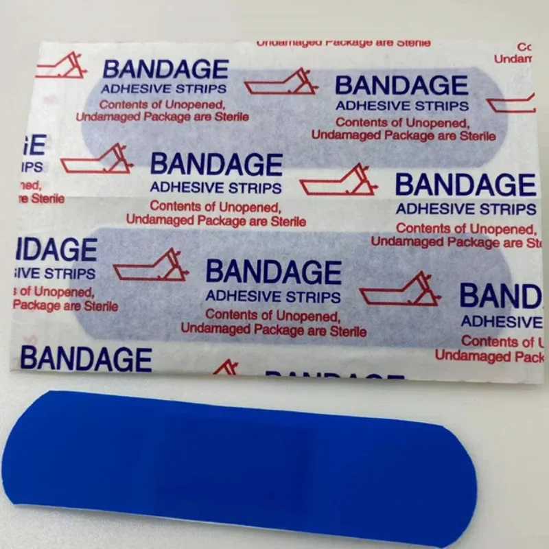 Tiritas infantiles de primeros auxilios – Vendaje adhesivo azul detectable - imagen 3