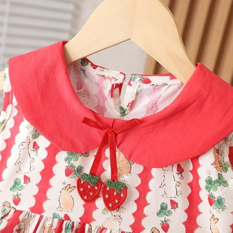 Vestido de verano de manga corta para bebé, algodón ligero - imagen 3