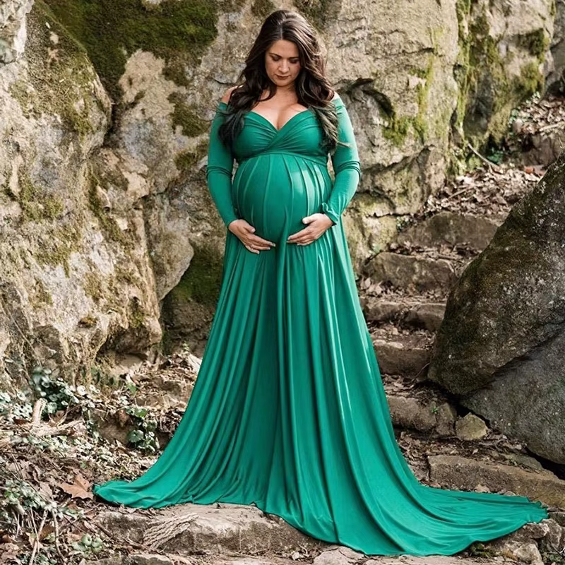 Vestido de maternidad para sesión de fotos – Diseño elegante para Baby Shower - imagen 5