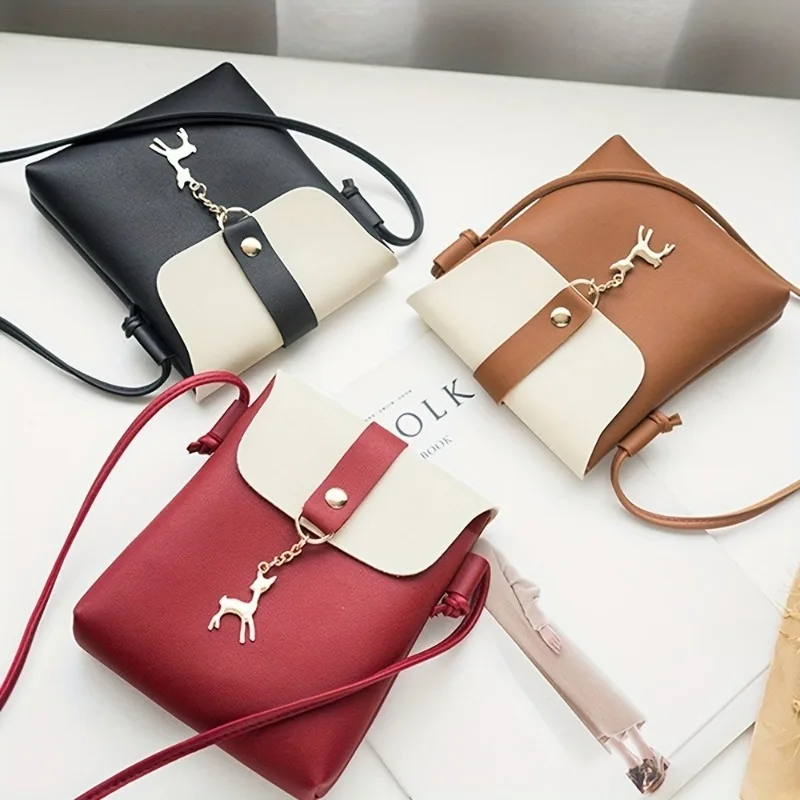 Bolso cruzado con colgante de ciervo estilo moderno para niñas - imagen 2
