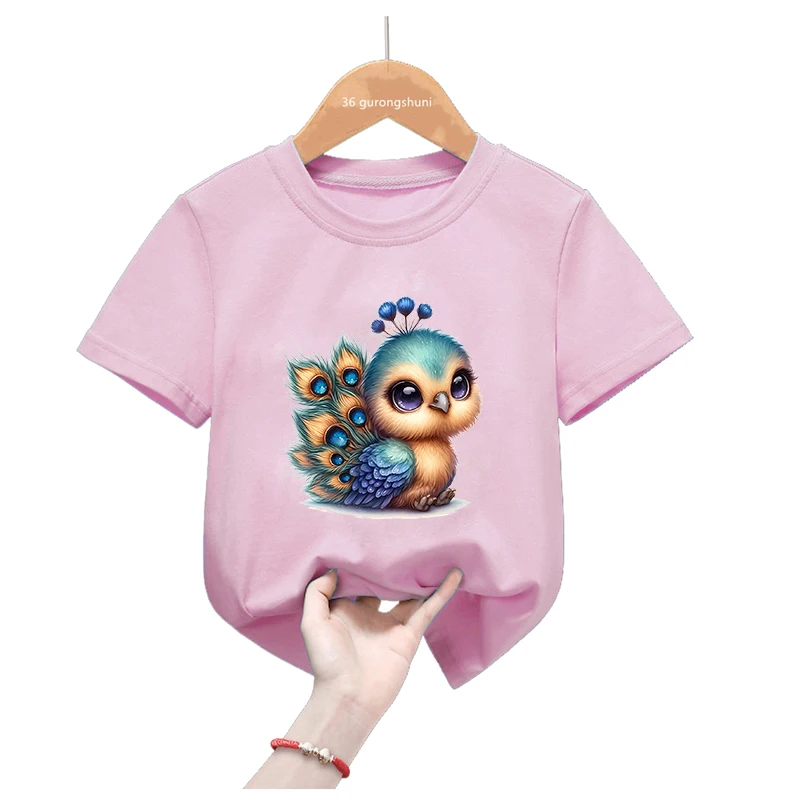 Camiseta verano peón acuarela con globo amor para niños y niñas