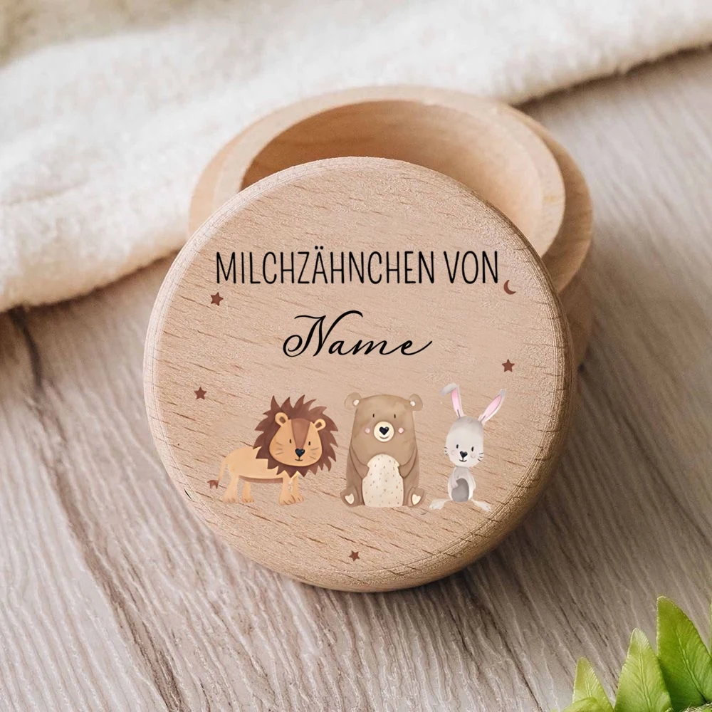 Caja dientes de leche personalizada en madera infantil para niños - imagen 2