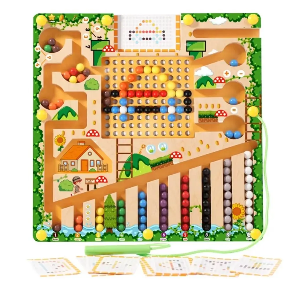Juego Montessori de madera para concentración con piezas magnéticas - imagen 4