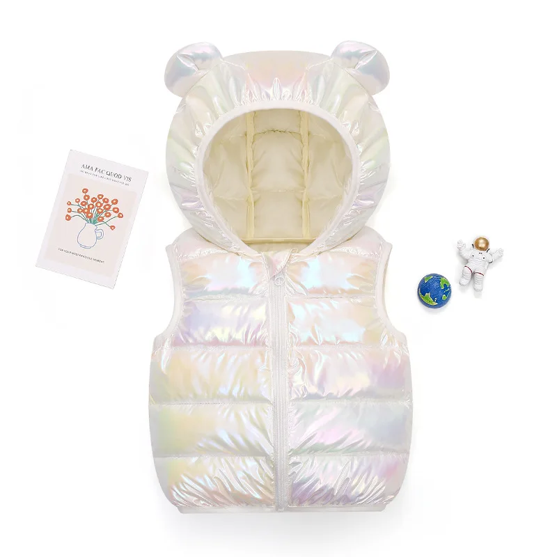 Chaleco bebé de algodón cálido con capucha para otoño-invierno - imagen 3