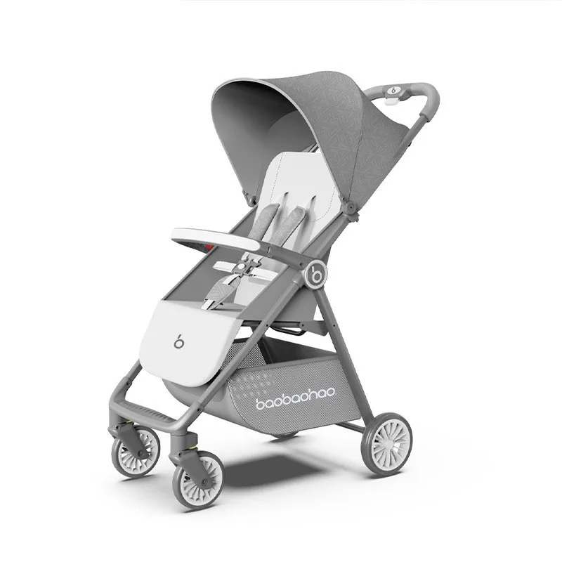 Cochecito ligero de bolsillo plegable con clic, reclinable para bebé - imagen 5