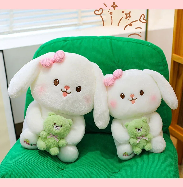 Hug Bear peluche de conejo con orejas colgantes para dormir - imagen 2
