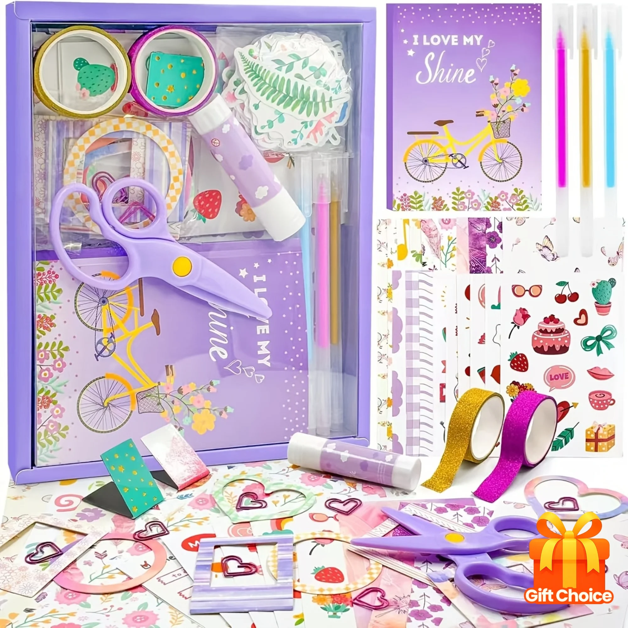 Diario DIY con elementos decorativos