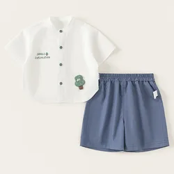 Conjunto verano bebé coreano: camiseta y short de algodón
