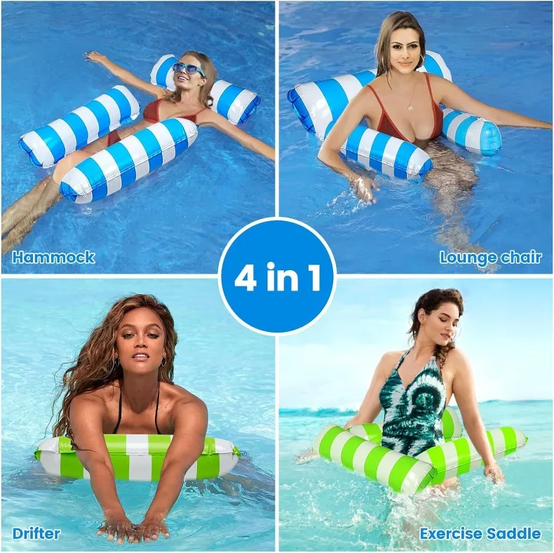 Hamaca inflable para agua MYGVN, tres tubos