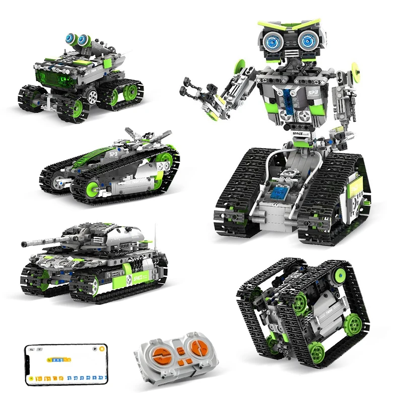 Robot transformable programable con control remoto y bloques