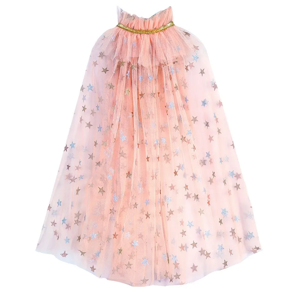 Capa de princesa con estrellas – Disfraz brillante para niños - imagen 3