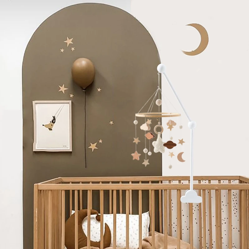 Colgador nube madera para cuna - Soporte decorativo infantil - imagen 3