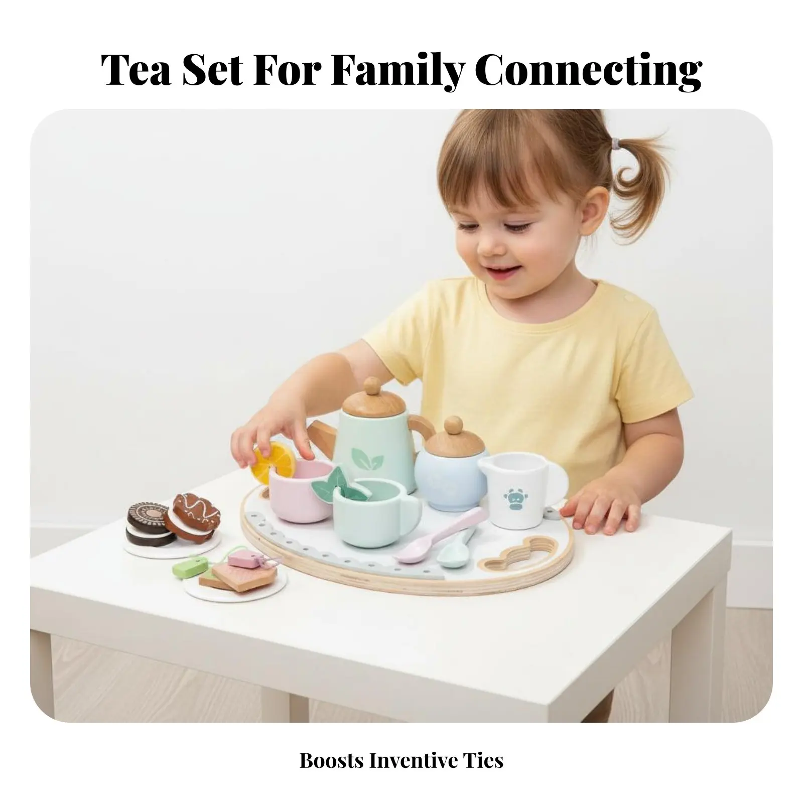 Set de té infantil educativo para juego simbólico social