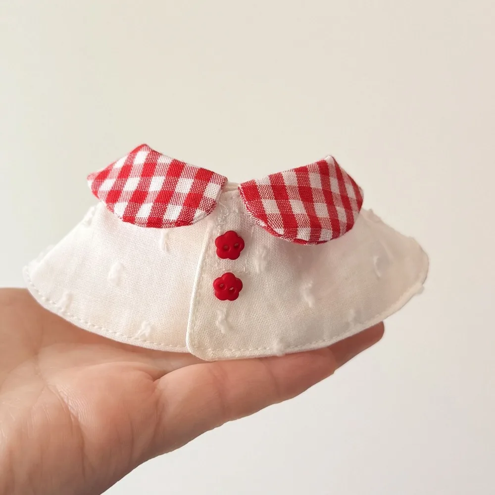 Abrigo para muñeca diseño macarrón de algodón a cuadros - imagen 4