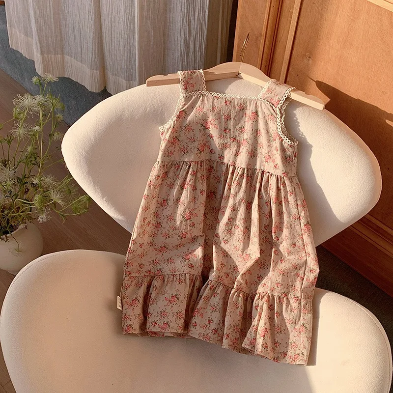 Vestido vintage de encaje floral verano para niñas – Ligero elegante - imagen 4