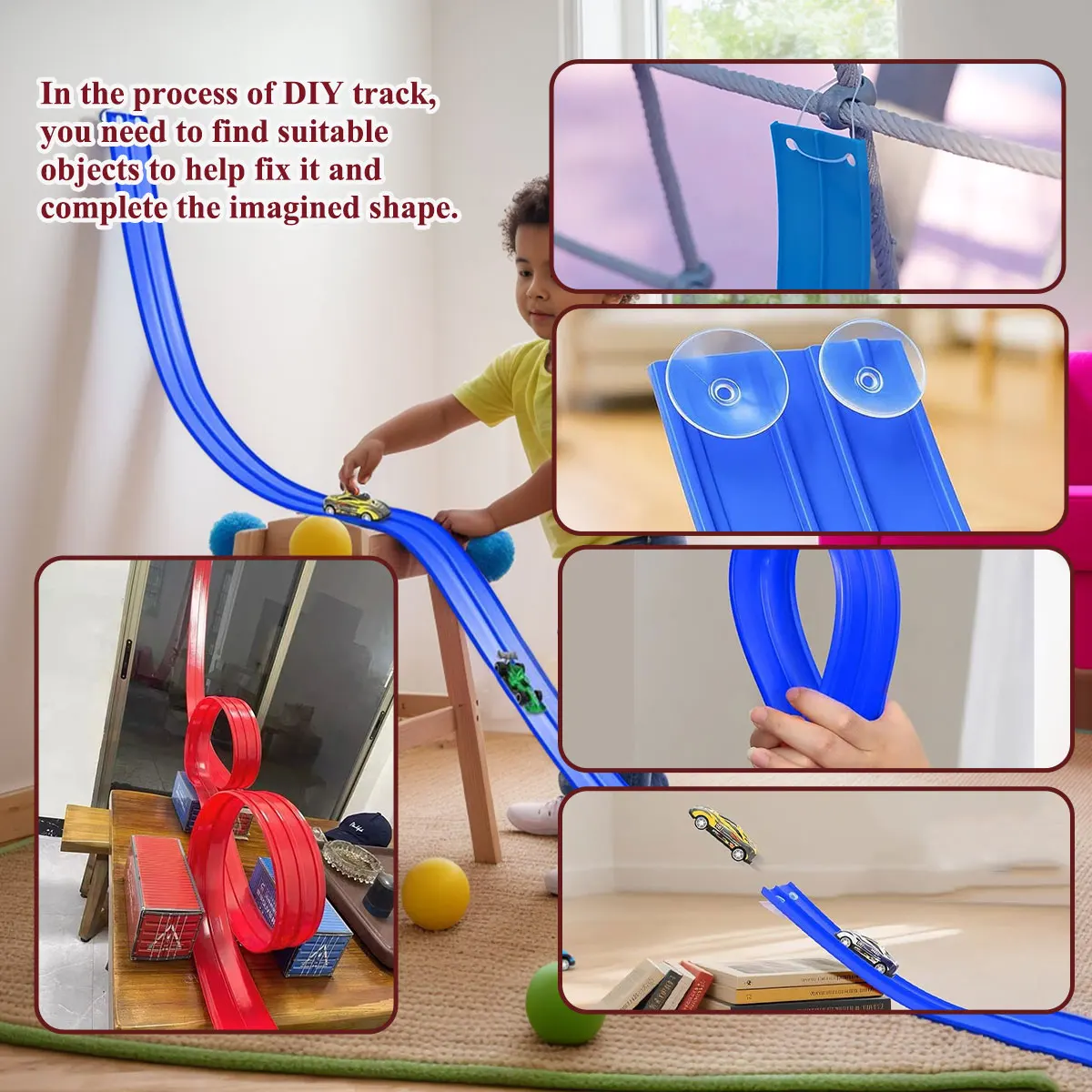 Pista de juguete flexible con mini coche y circuito educativo - imagen 4