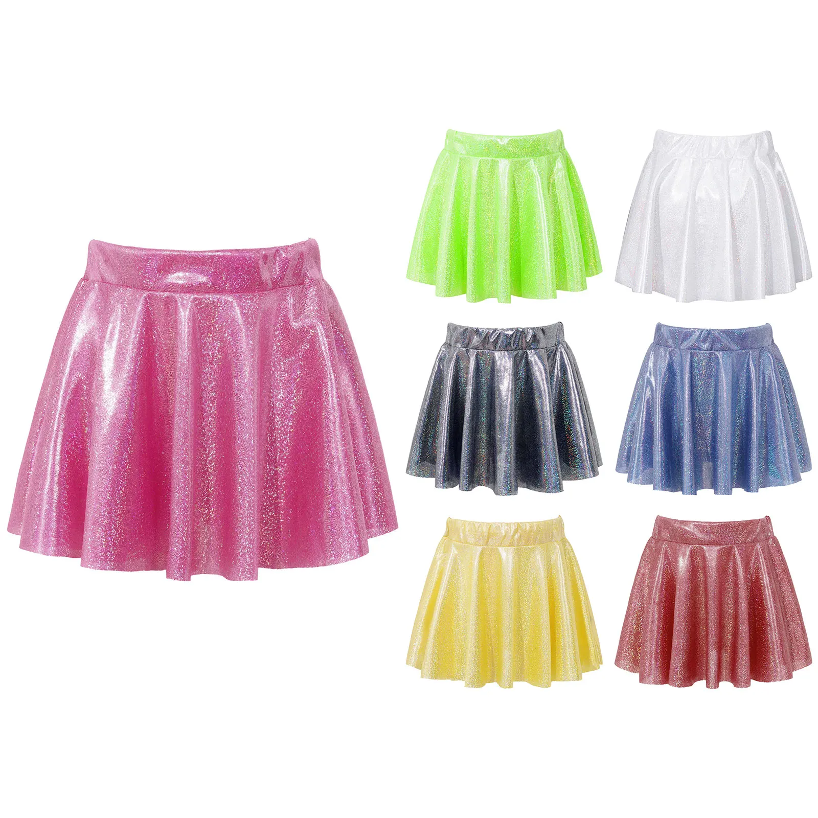 Falda de baile plisada con lentejuelas para niñas – escenario