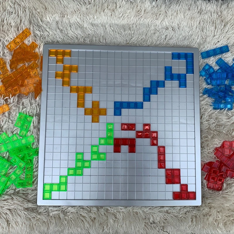Tablero de cuadrados y colocación de piezas