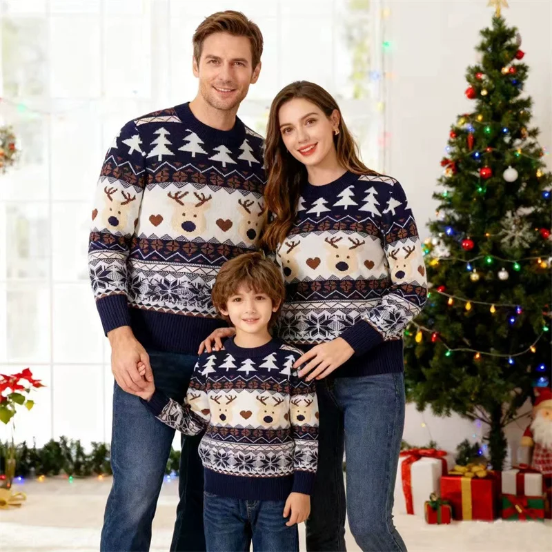 Conjuntos de punto navideños a juego para toda la familia - imagen 5