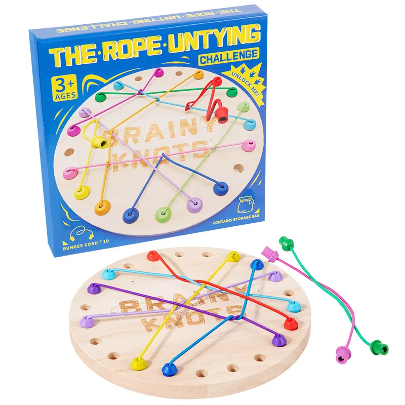 Juego de mesa sensorial con nudos de cuerda para niños - imagen 4