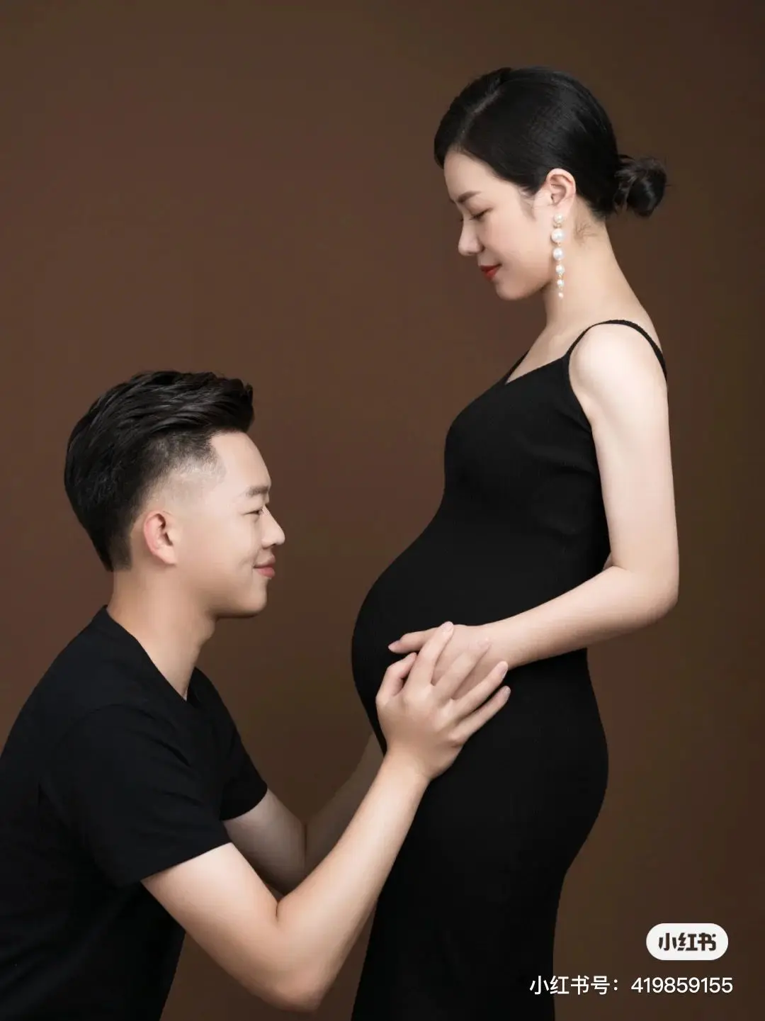 Vestido de maternidad sin mangas con escote en V para sesión fotos - imagen 3