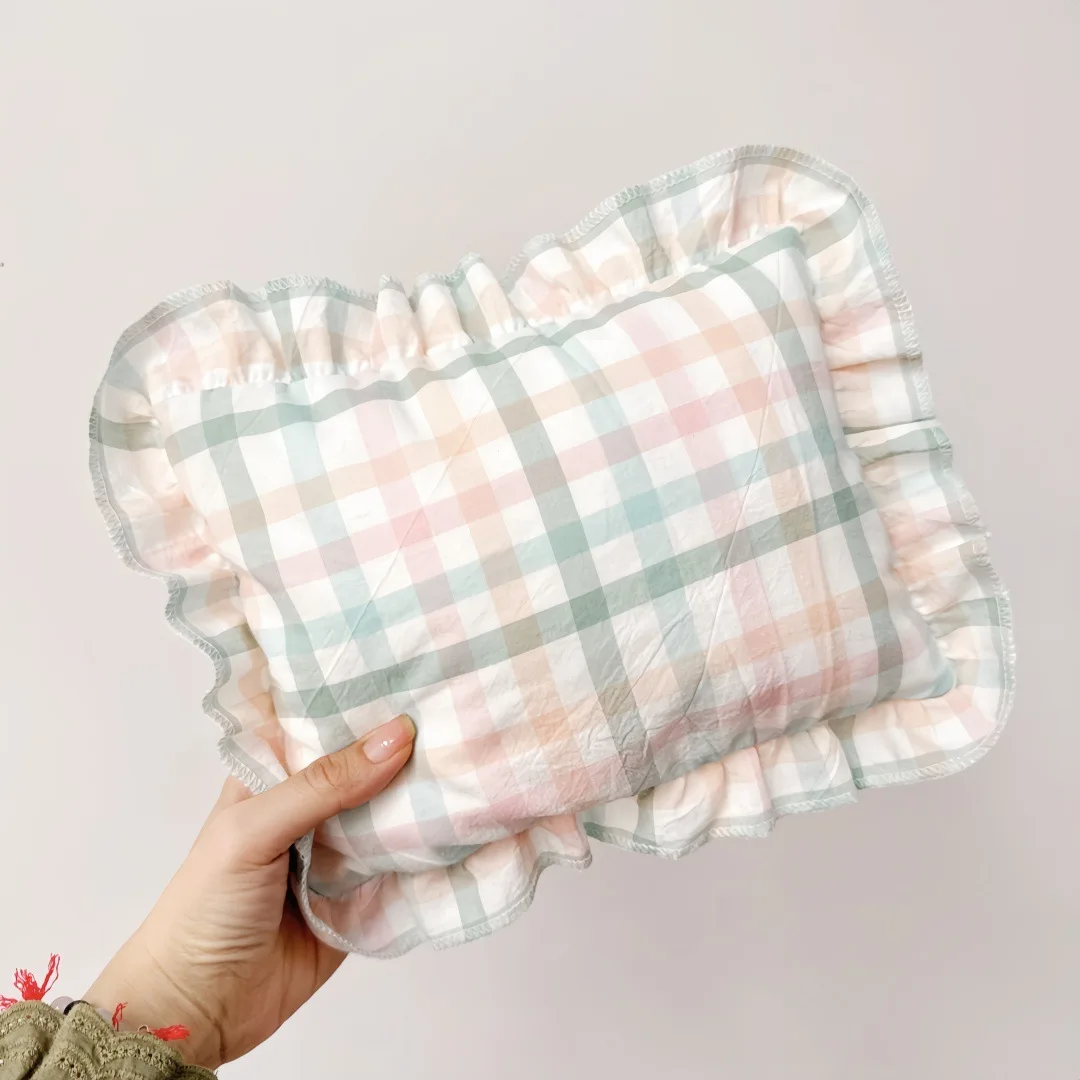 Almohada bebé estilo nórdico con volantes y cojín de algodón lavable - imagen 2