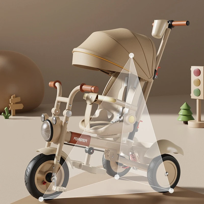 Triciclo plegable para niños con asiento y marchas ajustables