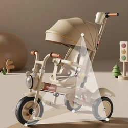 Triciclo plegable para niños con asiento y marchas ajustables