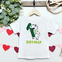 Camiseta infantil de dinosaurio para fiesta de cumpleaños