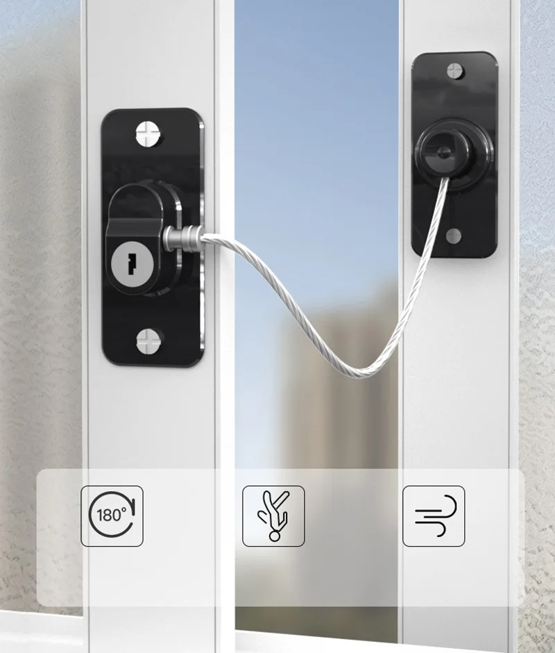 Cerradura de seguridad en color blanco