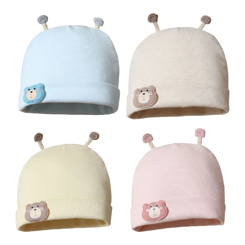 Gorro fino con diseño de oso para recién nacido