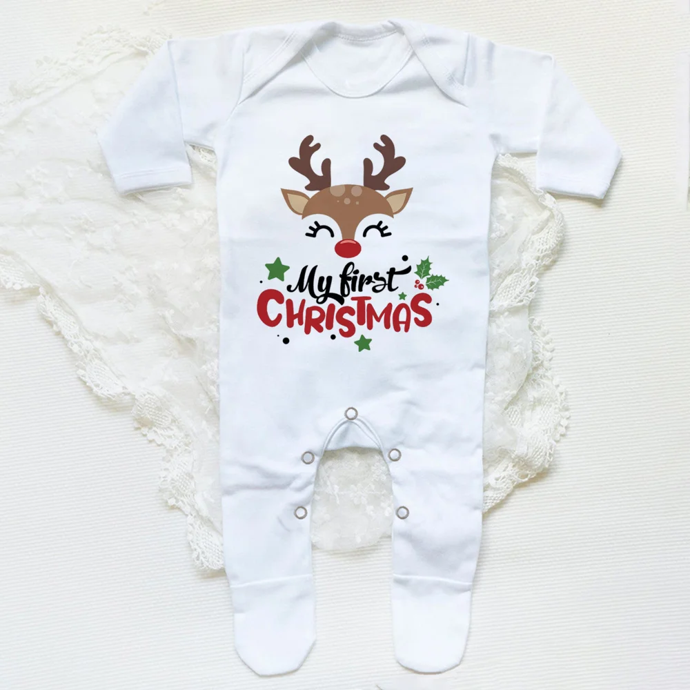Body bebé navideño de manga larga My 1st Christmas para dormir - imagen 2