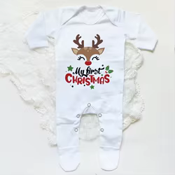 Body bebé navideño de manga larga My 1st Christmas para dormir