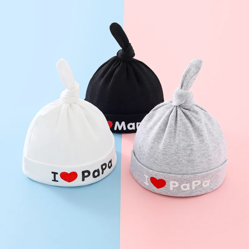 Gorro de algodón para bebé recién nacido liso, primavera y verano - imagen 5
