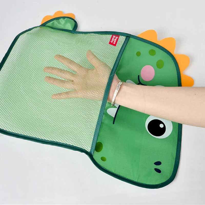 Organizador de juguetes de baño – Dinosaurio de malla con ventosa para bañera - imagen 4