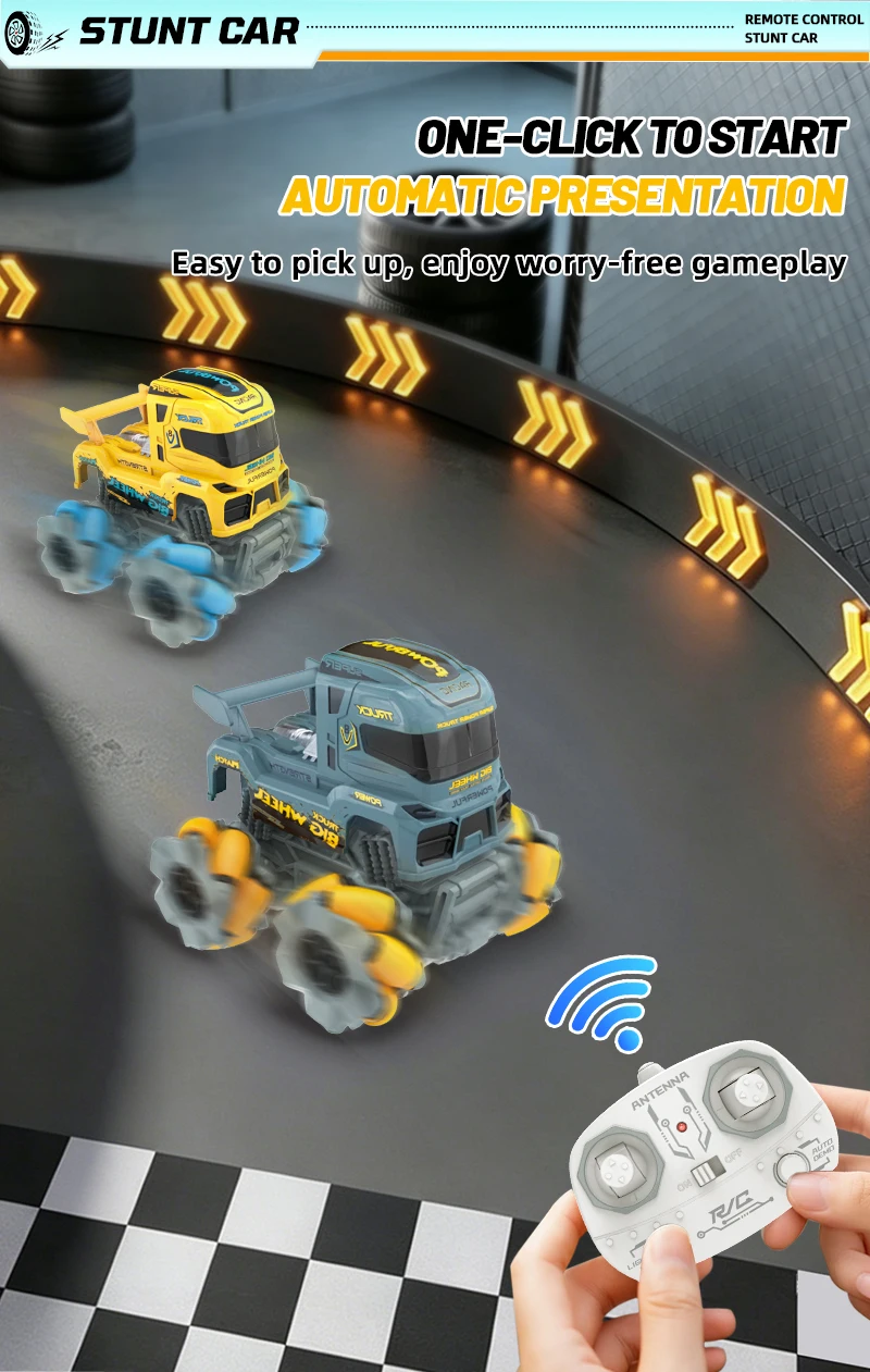 Detalle de luces y acabado del juguete eléctrico RC