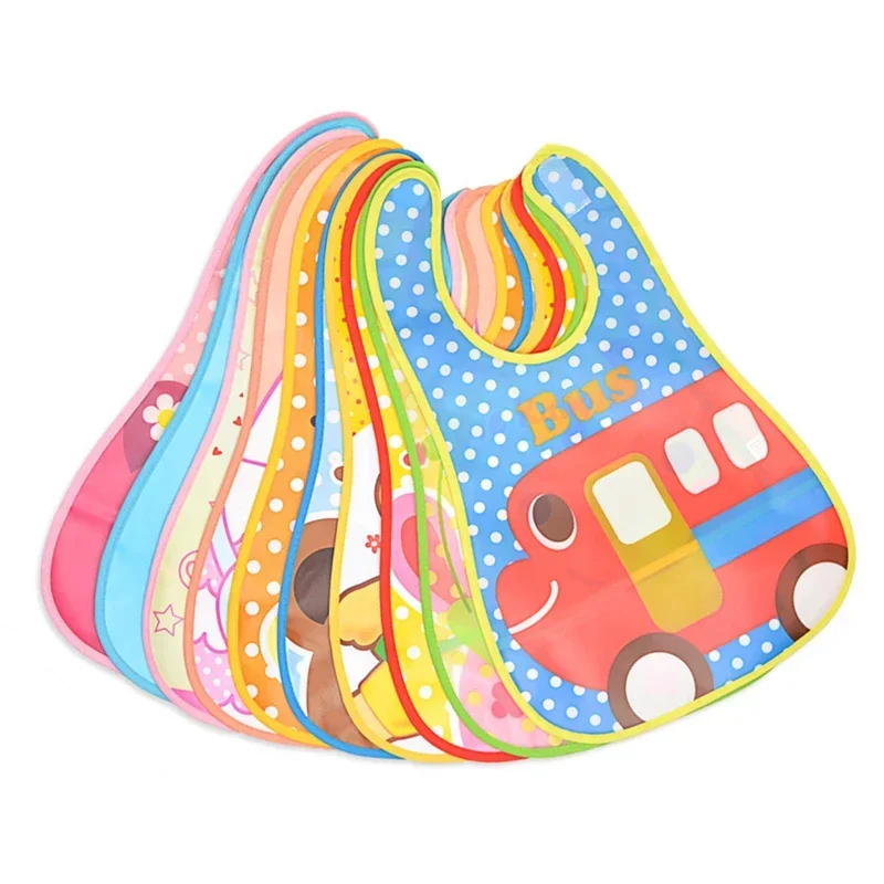 Babero impermeable ajustable con estampado infantil para bebé - imagen 3