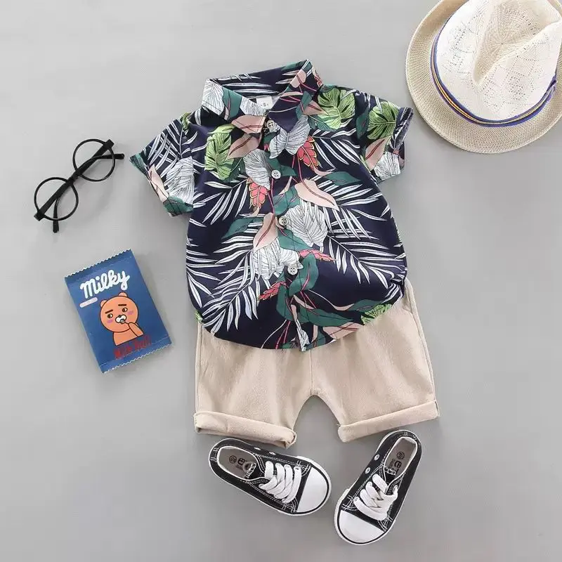 Conjunto de verano para bebé con camisa y pantalón corto - imagen 2