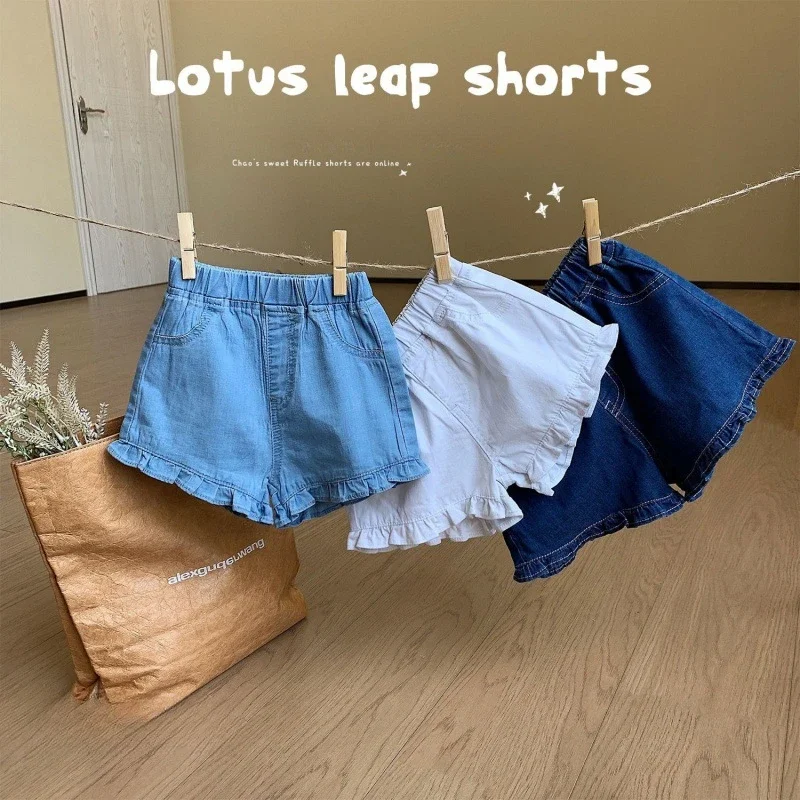 Pantalones cortos de mezclilla para bebé y niña, verano cómodo - imagen 4